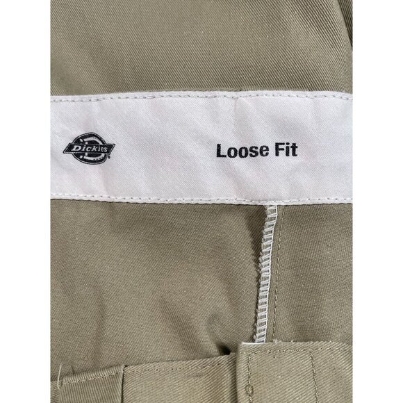 Dickies Khaki Loose Fit Flat Front Work Shorts with Pocket in Right Leg SIZE-46 - Picture 2 of 7